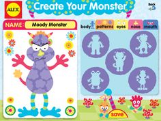 an image of a monster with flowers on it's head and the words create your monster