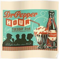 a poster advertising dr pepper hour