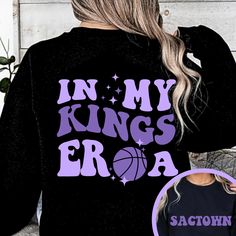 Represent your favorite Sacramento basketball team with style! The perfect gift for any fan. Basketball Sweatshirts, Basketball T Shirt, Basketball Shirts, Basketball Team, College Basketball, Cute Sweaters, Sacramento, Sports Team, New Outfits