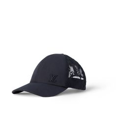 LOUIS VUITTON® - Monogram Mesh Baseball Cap - Black Designer Black Baseball Cap With Flat Brim, Luxury Curved Visor Hat For Streetwear, Luxury Baseball Cap For Streetwear, Luxury Curved Brim Baseball Cap, Designer Black Baseball Cap, Luxury Snapback Hat With Logo, Luxury Visor Baseball Cap For Streetwear, Luxury Baseball Cap For Streetwear With Visor, Luxury Cap With Logo