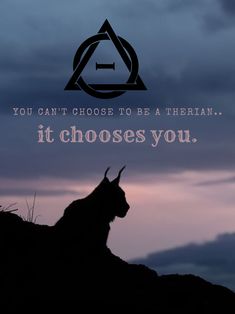 the silhouette of a horned animal against a purple and blue sky with text that reads, you can't choose to be a terrain it chooses you