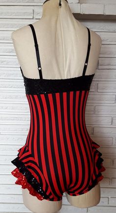 Black and Red Striped Aerial Costume with Sequins made to | Etsy Luna Costume, Aerial Costume, Corset Costumes, Circus Costume, Aerial Silks, Active Wear Outfits, Women's Costumes, Black Sequins, Nutcracker