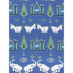 a blue background with white sheep and trees on the left side, in different colors