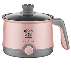 an electric kettle with a lid and handle