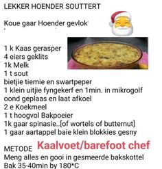 a recipe with an image of a santa clause in the middle and other words below it