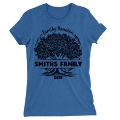 "\"Family Tree\" Family Reunion Personalized T-shirt. You can customize the Family Name and year (please provide in the notes to seller section at checkout). Please see the size chart in the last image of the listing in order to select the correct size for you. (if you are not sure which size to choose, please measure your favorite shirt's width from armpit to armpit, and the length from top to bottom and compare it to our size chart). We offer 3 shirt styles to choose from: - Unisex (men's) Cre Short Sleeve Graphic Print T-shirt For Family Events, Graphic Print Short Sleeve Shirt For Family Gatherings, Relaxed Fit Graphic Tee For Family Reunion, Crew Neck T-shirt With Relaxed Fit For Family Reunion, Crew Neck Relaxed Fit T-shirt For Family Reunion, Relaxed Fit Crew Neck T-shirt For Family Reunion, Family Event Graphic Print Crew Neck Shirt, Custom Name Print Cotton T-shirt For Family Reunion, Casual Customizable T-shirt For Family Gatherings