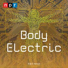 an electronic book cover with the words body electric on it and circuit board in the background