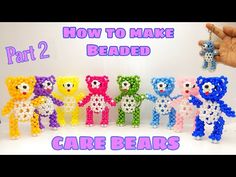 how to make beaded care bears with instructions for beginners - part 1 video