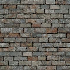 an old brick wall is shown in this image