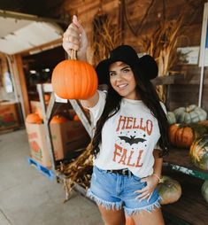 This month's $20 graphic fall tee! The perfect pumpkin patch outfit #fallootd #fallgraphictee Fall Graphic Tee, Patch Outfit, Pumpkin Patch Outfit, Fall Staples, Hello Autumn