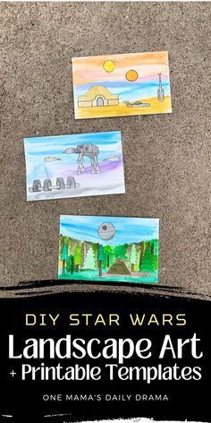 some art and crafts for kids to make with the star wars landscape art printable templates