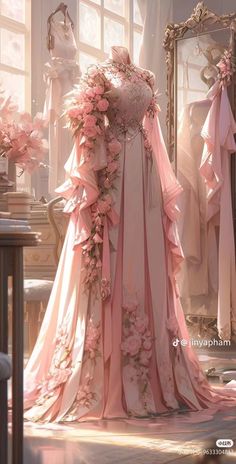 Ball Gown Ideas, Pink Fantasy Dress, Beautiful Dresses Princesses, Beautiful Ball, Gown Ideas, Dreamy Wedding Dress, Wedding Dress Ideas, 파티 드레스