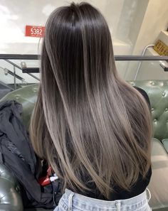 Balayage Hair Ash, Balayage Straight Hair, Hair Streaks