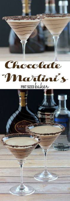 chocolate martinis are served in coupe glasses