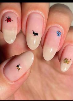 Long Almond, Animal Nail Art, Cute Simple Nails, Animal Nails, Cute Gel Nails, Almond Shape, Nail Swag