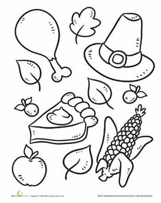 thanksgiving coloring pages for kids to print and color