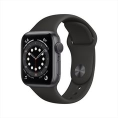 the apple watch series 4 is shown in black