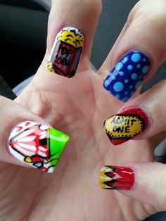 Circus nails Carnival Inspired Nails, Carnival Nail Art, Circus Chic Nail Color, Trinidad Carnival Nails, Bed Of Nails Circus, State Fair Aesthetic