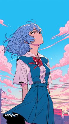 90 Anime Wallpaper, Rei Ayanami School Uniform, Evangelion Phone Wallpaper, Rei Ayanami Wallpaper, Rei Wallpapers, Evangelion Wallpaper, Moe Anime, Astronaut Art