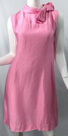 Pink 60s Outfit, Pink 60s Dress, 60s Dresses Vintage, Hachi Style, Vintage 60s Fashion, 1960s Fashion Dress, Style Silk Dress, 60s Party Dress, 60s Barbie