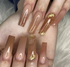 Milky Brown Nails, Milky Nails, Beige Nails, Drip Nails