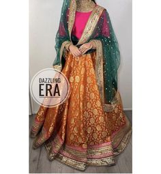 ✨Handmade designer lehenga choli dupatta ✨ ✨This is a made to order lehnega choli✨ ✨blouse Fabric - Silk ✨lehenga Fabric - Brocade silk ✨dupatta fabric -  Net ✨Color - As same as in picture , also please check our color chart all colors can be possible.  ✨Size: This is custom made as per your size. Any size possible be it for kids or plus sizes women. ✨Post your order I will send you a measuremnts reference sheet using which you can provide details required to make your outfit. ✨Handling time: Don't worry, just tell me, I will process it accordingly and deliver on or before a delivery date you mention. ✨We dazzling Era , offering every occasion outfits like haldi Outfits, bridemaids lehenga choli,mehendi outfits, engagement Ceremony lehenga choli, sangeet ceremony lehenga choli, tilak/saga Custom Design Dress, Partywear Lehenga, Sangeet Ceremony, Haldi Outfits, Silk Lehenga Choli, Lehenga Choli Designs, Mehendi Outfits, Reception Lehenga, Choli Blouse