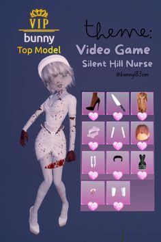 the bunny video game silent hill nurse is shown in this ad for bunnymodel