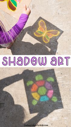 the shadow art project is an easy and fun activity for kids to do with their own hands