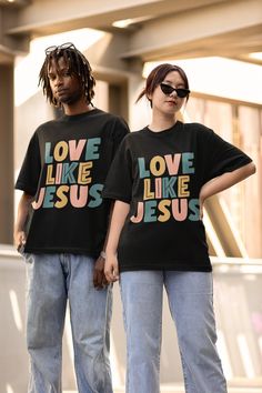 Love like Jesus crewneck, love like Jesus shirt, aesthetic colors, Jesus loves you, Jesus lover, Christian faith, Christian t-shirt, Jesus shirt, unisex tee - Printed, Made, And Shipped From The USA.  - Double-needle stitched. Jesus Crewneck, Angela King, Crewneck Aesthetic, Love Like Jesus, Faith Christian, Shirt Aesthetic, Jesus Shirt, Christian T Shirt, Aesthetic Colors