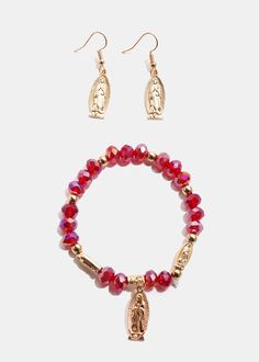 Exquisite design the rosary bracelet is mainly made of crystal beads
Stretchy band for a comfortable daily wear Rosary Bracelet, The Rosary, Exquisite Design, Rosary, Red Gold, Crystal Beads, Earring Set, Daily Wear, Bracelet