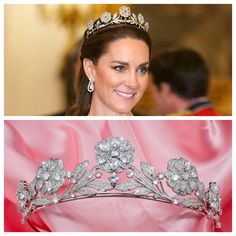 Please note. Our tiaras are produced to a standard size but as they are made of copper they are flexible, this flexibility allows for adjustment to cater for varying head sizes and hair styles. Once adjusted to the required fit the tiara can be pinned in place using the holes on each end of the frame. Performing these two necessary simple actions will ensure that the tiara stays firmly in place for as long as required. The Strathmore Rose Tiara. AAAAA grade cubic zirconia The tiara takes its nam Strathmore Rose Tiara, Rose Tiara, Roaring 1920s, Lady Elizabeth, The Queen Mother, Elizabeth Jewelry, Royal Tiaras, Gold Tiara, Mother Family