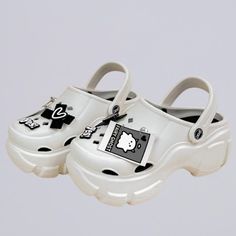 Friendly Fairly Ghost Chunky Slip On Outdoor Clogs - Women's Bobo's House US 4.5 - 5 | EU 34 - 35 Trendy Non-slip Clogs With Round Toe, Trendy White Platform Slippers With Round Toe, Trendy White Round Toe Platform Slippers, White Eva Clogs With Round Toe, White Round Toe Eva Clogs, Non-slip Synthetic Platform Slippers With Closed Toe, Non-slip Synthetic Closed Toe Platform Slippers, White Casual Eva Clogs, Closed Toe White Platform Slippers With Cushioned Footbed