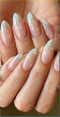 Almond Nails Designs, Almond Nail, New Year's Nails, Dream Nails, Fire Nails, Ombre Nails