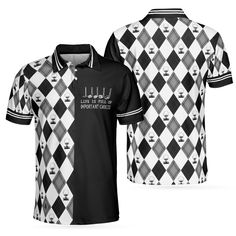 Life Is Full Of Important Choices Golf Polo Shirt, Black And White Golf Pattern Polo Shirt, Best Golf Shirt For Men - Hyperfavor Accounting Shirts, Tennis Polo, Men Polo Shirt, Custom Polo Shirts, Argyle Pattern, Tennis Shirts, Active Wear Outfits, Golf Polo Shirts, Golf Shirt