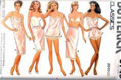 Tap Pants, Classic Lingerie, Retro Lingerie, Pants Sewing Pattern, Vintage Slips