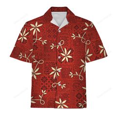 Elvis Red Flower Pattern - Costume Cosplay Hawaiian Shirt Men Hawaiian Shirt, Laundry Guide, Comfy Outfit, Cool Hawaiian Shirts, Shirt Quilt, Red Fish, Costume Cosplay, Mens Hawaiian Shirts, Hawaiian Shirts