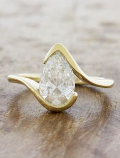 caption:Shown with 1.5ct pear diamond Bezel Pear Engagement Ring Gold, Pear Engagement Ring Vintage, Unique Vintage Rings, Bezel Pear Ring, Pear Shape Bezel Engagement Ring, Half Bezel Pear Engagement Ring, Victorian Engagement Ring, Two Stone Engagement Ring Unique, Pear Engagement Rings