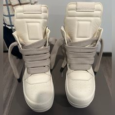 Price Is Firm Rick Owens Jumbo Lace, Rick Owens Geobasket, Rick Owens Shoes, Rick Owens Sneakers, Converse Hi, Fashion Boy, Metallic Shoes, Rick Owens Drkshdw, High Sneakers