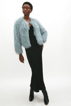 Guarantee glamour with this statement faux fur coat. Designed in a cropped length, wear it over your favourite dress for an instant uplift. Style: Faux Fur CoatFabric: Faux FurLength: RegularNeckline: CollaredSleeve Length: Long Sleeve Cropped Faux Fur Coat, Feather Coat, Cropped Coat, Faux Fur Coat, Favorite Dress, Long Coat, Fur Coat, Winter Outfits, Faux Fur