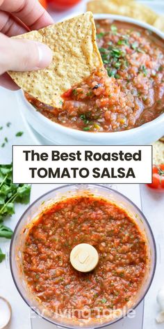 the best roasted tomato salsa in a food processor