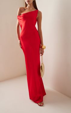 Ashanti Draped Satin Maxi Dress By Staud | Moda Operandi Black Tie Wedding Guests, Prom Dress Inspiration, Wedding Attire Guest, Red Dress Maxi, Satin Maxi, Satin Maxi Dress, Glam Dresses