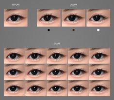 the different types of eyes and how they are used to make them look like they're