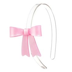 An elegant headband with a satin pink French bow. • Made in Brazil Coquette Hair, Pink Wardrobe, Elegant Headband, Colourful Life, Pink Headband, Pink French, Pink Headbands, Hair Stuff, Everything Pink