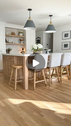 the kitchen is clean and ready to be used for cooking or dining room decorating