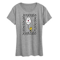 She will love showing off her style with this Women's Peanuts Woodstock XOXO Graphic Tee. FEATURES Short sleeves CrewneckFABRIC & CARE Solid Color: Cotton ; Heather Colors: Cotton/Polyester Machine wash Imported Size: Medium. Color: Heather Gray. Gender: female. Age Group: adult. Peanuts Woodstock, Flower Shorts, Plus Size Fits, Snoopy And Woodstock, How To Show Love, Woodstock, Tee Shop, Heather Gray, Her Style