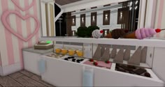 Bloxburg Boba Tea Shop, Stores To Make In Bloxburg, Bakery Bloxburg Interior, Bloxburg Ice Cream Shop Ideas, Ice Cream Parlor Decals Bloxburg, Ice Cream Bloxburg, Ice Cream Parlor Bloxburg, Ice Cream Shop Exterior Design, Bloxburg Town Shops Ideas