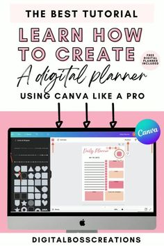 Canva Listing Template Mockup How To Make Planner Pages, Canva Commercial Use, Canva How To, Digital Planner Page Ideas, How To Make Digital Planner, Canva Project Ideas, How To Use Canva, Create A Digital Planner, Canva Journal