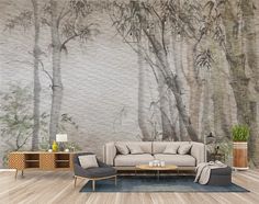 Bamboo Inspired Mural Wallpaper-Wall Decor-DESIGN WALLPAPERS Bamboo Mural, Bamboo Trees, M Wallpaper, Japanese Bamboo, Bamboo Tree, Custom Murals, Cleaning Walls, Mural Design, Woven Wallpaper