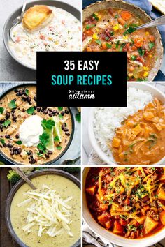 soup recipes that are easy to make and delicious for any type of dinner or meal