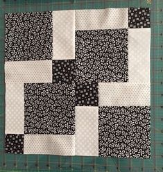 the block is made up of black and white squares